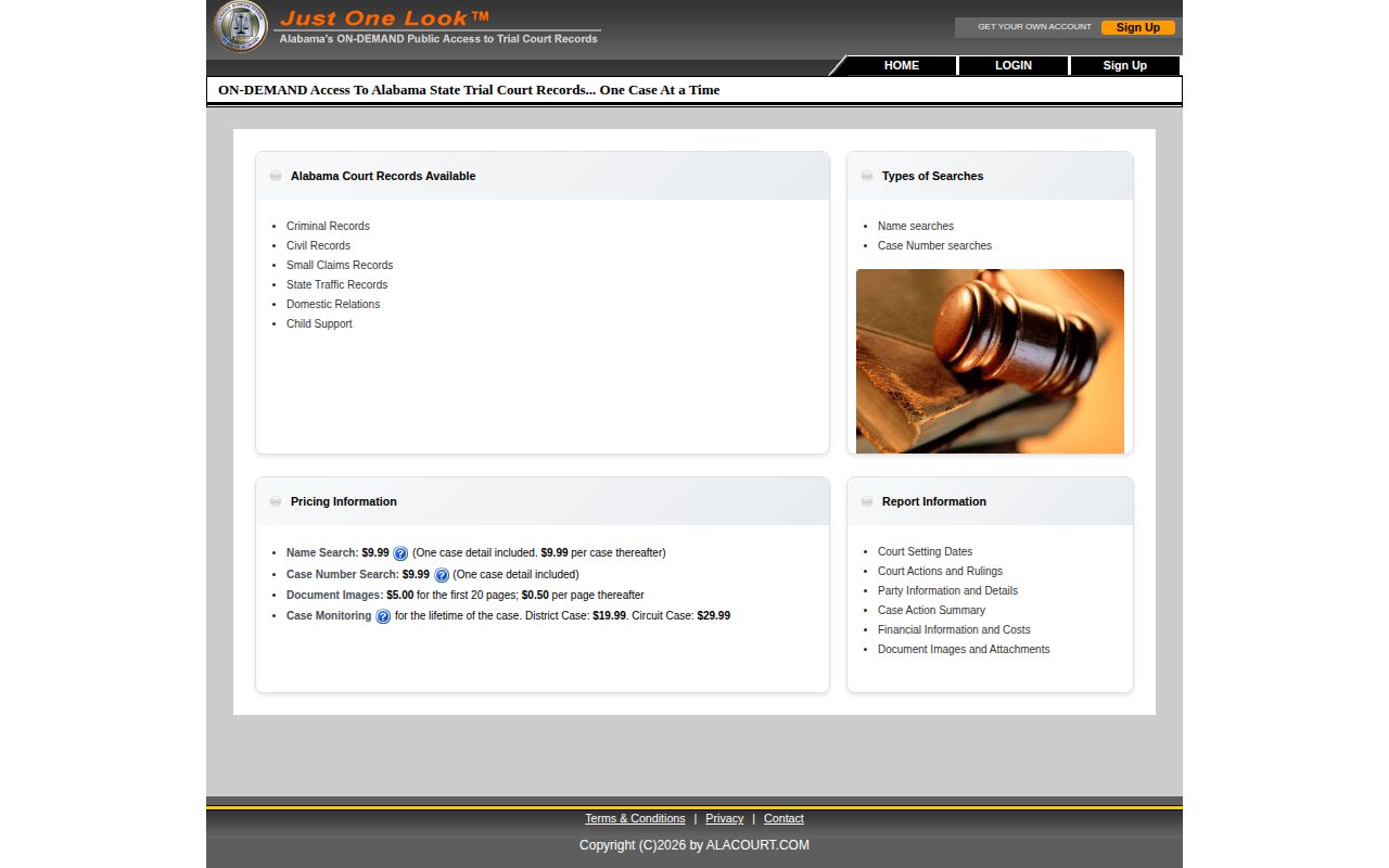 Cleburne County Alabama court booking disposition search interface